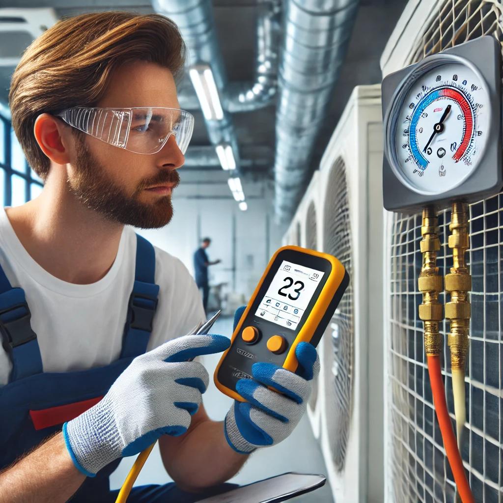 A_maintenance_worker_checking_an_air_conditioning_.jpg