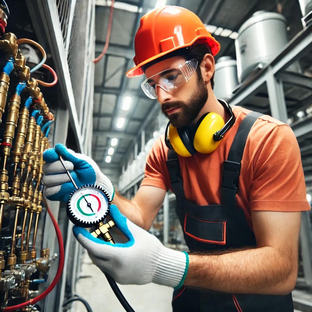 A_refrigeration_technician_checking_refrigerant_ga.jpg