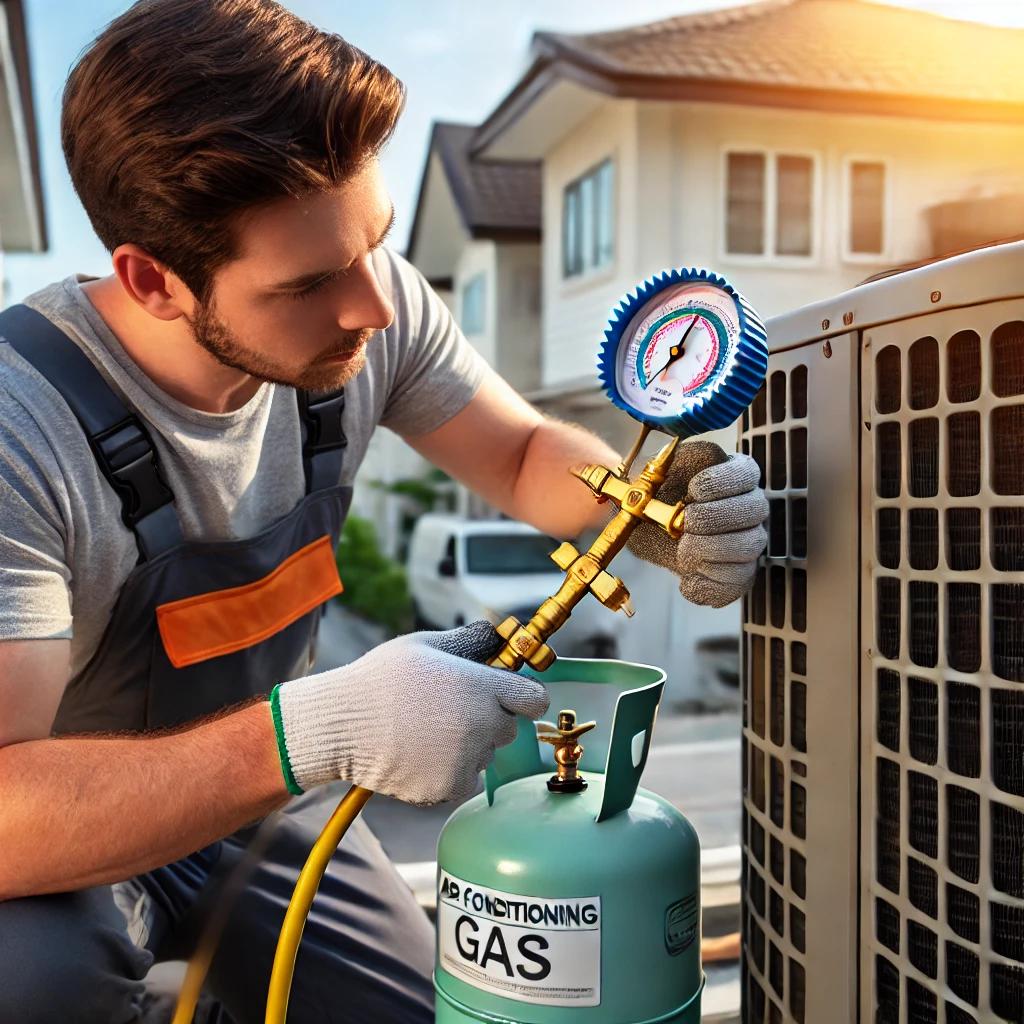 An_air_conditioning_technician_refilling_refrigera.jpg